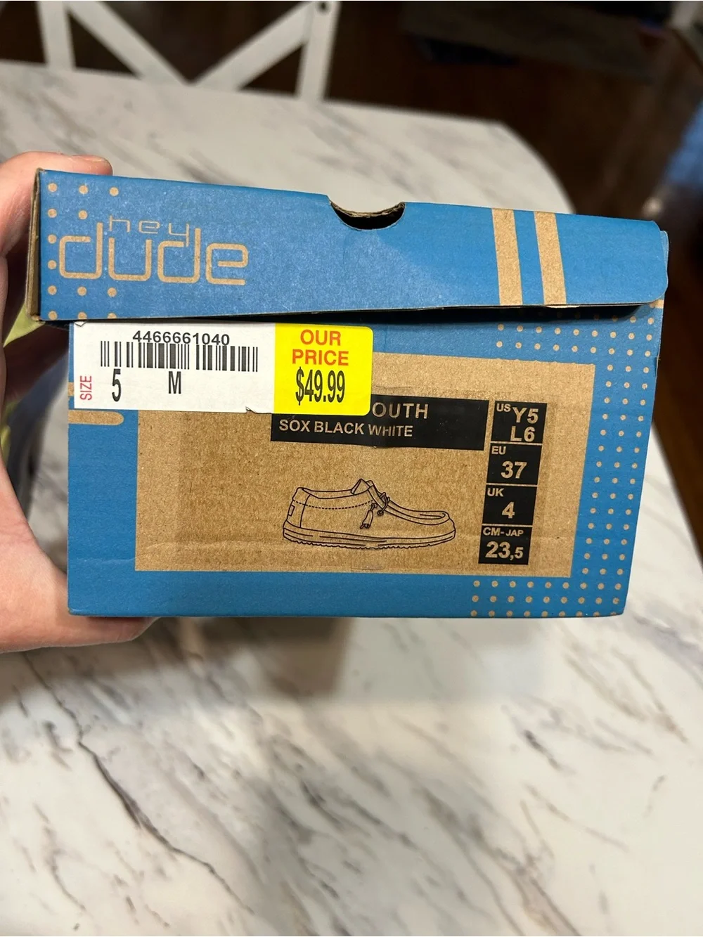 Hey Dude Kids Black Knit Slip-On Sneakers